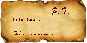 Prix Tessza névjegykártya